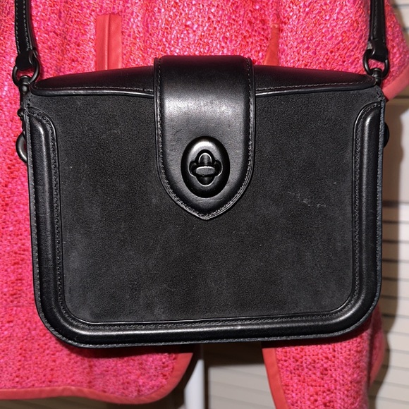 Coach Suede and Leather Page 2 Way bag - Picture 2 of 10